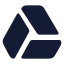 Googledrive icon with solid rounded style