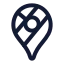 Googlemaps icon with stroke rounded style
