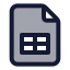 Googlesheet icon with duotone standard style