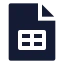 Googlesheet icon with solid sharp style