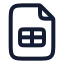 Googlesheet icon with stroke rounded style