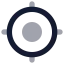 Gps icon with bulk rounded style