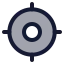 Gps icon with duotone rounded style