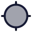 Gps icon with duotone rounded style