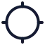 Gps icon with stroke rounded style