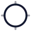 Gps icon with twotone rounded style