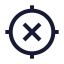 Gpsoff icon with stroke sharp style