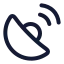 Gpssignal icon with stroke rounded style