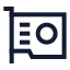 Gpu icon with stroke sharp style