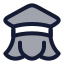 Graduatefemale icon with duotone rounded style