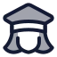 Graduatefemale icon with duotone standard style