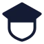 Graduatemale icon with solid sharp style