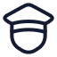 Graduatemale icon with stroke rounded style