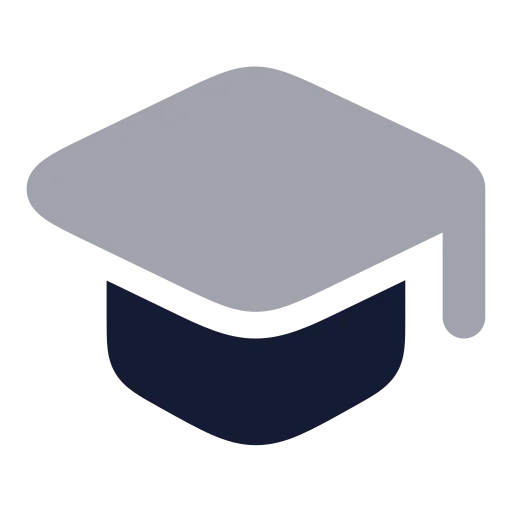 Graduation Cap Icon in Bulk Rounded style