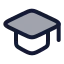 Graduationcap icon with duotone rounded style