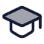 Graduationcap icon with duotone standard style