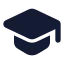 Graduationcap icon with solid standard style