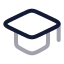 Graduationcap icon with twotone rounded style