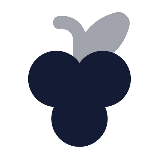 Grape Icon in Bulk Rounded style