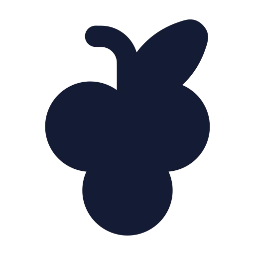 Grape Icon in Solid Rounded style