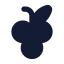 Grape icon with solid rounded style