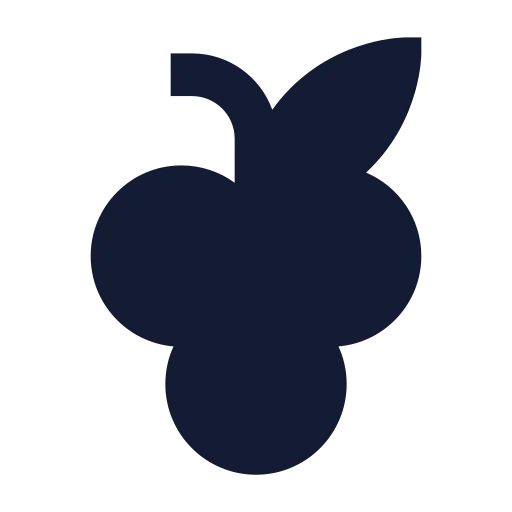 Grape Icon in Solid Sharp style