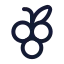 Grape icon with stroke rounded style