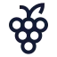 Grape icon with stroke sharp style