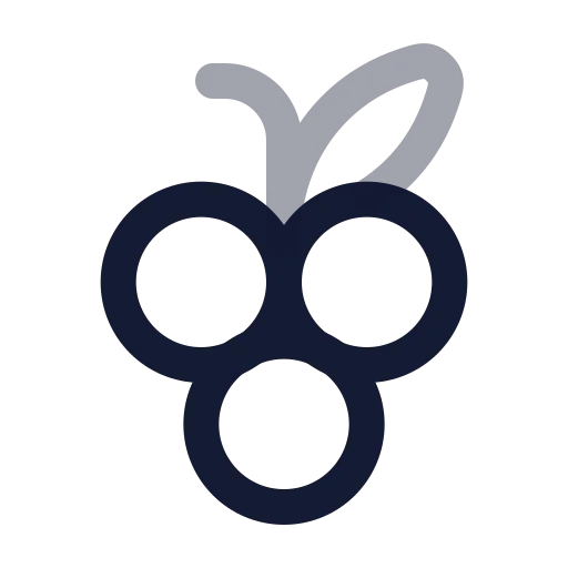 Grape Icon in Twotone Rounded style