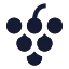 Grapes icon with solid sharp style
