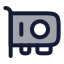 Graphiccard icon with duotone rounded style
