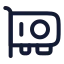 Graphiccard icon with stroke rounded style