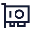 Graphiccard icon with stroke sharp style