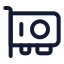 Graphiccard icon with stroke standard style