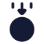 Gravity icon with solid rounded style