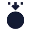 Gravity icon with solid sharp style