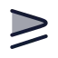 Greaterthanorequal icon with duotone rounded style