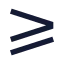 Greaterthanorequal icon with solid sharp style