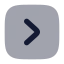 Greaterthansquare icon with bulk rounded style