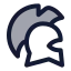 Greekhelmet icon with duotone standard style