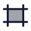Grid icon with duotone rounded style