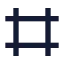 Grid icon with solid sharp style