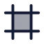 Grid icon with duotone rounded style