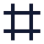 Grid icon with solid sharp style