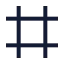 Grid icon with stroke sharp style