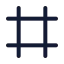 Grid icon with stroke standard style