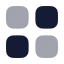 Gridview icon with bulk rounded style