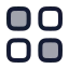 Gridview icon with duotone rounded style