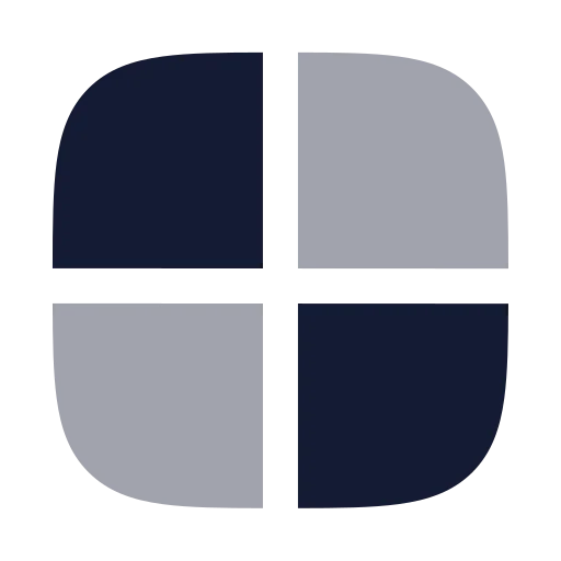 Grid 2 X 2 Icon in Bulk Rounded style