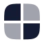 Grid 2 X 2 icon with bulk rounded style